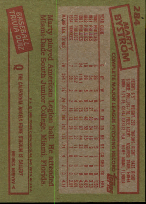 A2629- 1985 Topps Baseball Cards 201-400 +Rookies -You Pick- 15+ FREE US SHIP - Picture 169 of 401