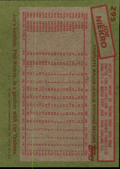 A2629- 1985 Topps Baseball Cards 201-400 +Rookies -You Pick- 15+ FREE US SHIP - Picture 191 of 401