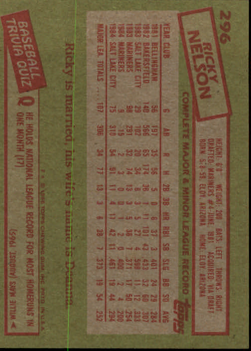 A2629- 1985 Topps Baseball Cards 201-400 +Rookies -You Pick- 15+ FREE US SHIP - Picture 193 of 401