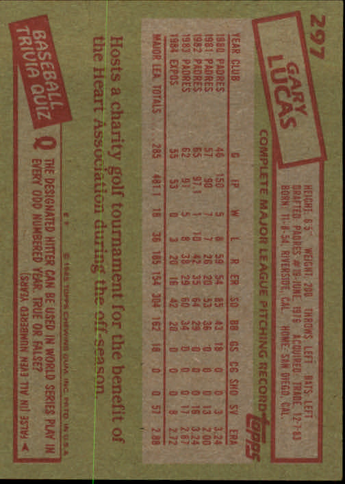 A2629- 1985 Topps Baseball Cards 201-400 +Rookies -You Pick- 15+ FREE US SHIP - Picture 195 of 401