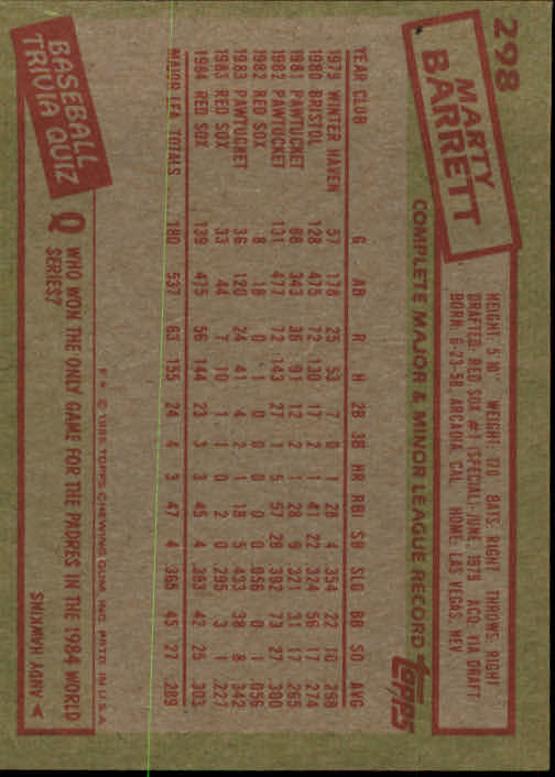 A2629- 1985 Topps Baseball Cards 201-400 +Rookies -You Pick- 15+ FREE US SHIP - Picture 197 of 401