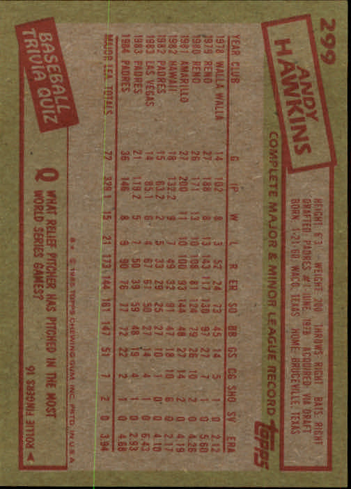 A2629- 1985 Topps Baseball Cards 201-400 +Rookies -You Pick- 15+ FREE US SHIP - Picture 199 of 401