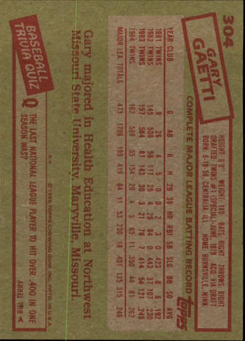A2629- 1985 Topps Baseball Cards 201-400 +Rookies -You Pick- 15+ FREE US SHIP - Picture 209 of 401