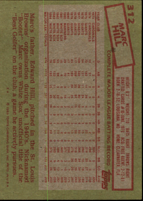 A2629- 1985 Topps Baseball Cards 201-400 +Rookies -You Pick- 15+ FREE US SHIP - Picture 225 of 401