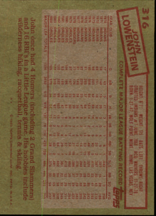 A2629- 1985 Topps Baseball Cards 201-400 +Rookies -You Pick- 15+ FREE US SHIP - Picture 233 of 401