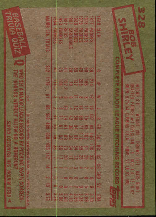 A2629- 1985 Topps Baseball Cards 201-400 +Rookies -You Pick- 15+ FREE US SHIP - Picture 257 of 401