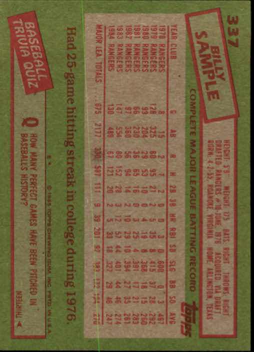 A2629- 1985 Topps Baseball Cards 201-400 +Rookies -You Pick- 15+ FREE US SHIP - Picture 275 of 401
