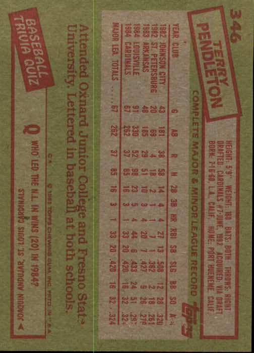 A2629- 1985 Topps Baseball Cards 201-400 +Rookies -You Pick- 15+ FREE US SHIP - Picture 293 of 401