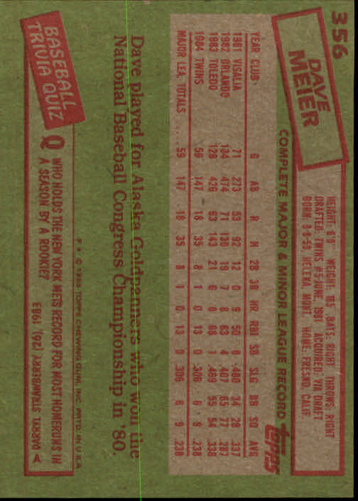 A2629- 1985 Topps Baseball Cards 201-400 +Rookies -You Pick- 15+ FREE US SHIP - Picture 313 of 401