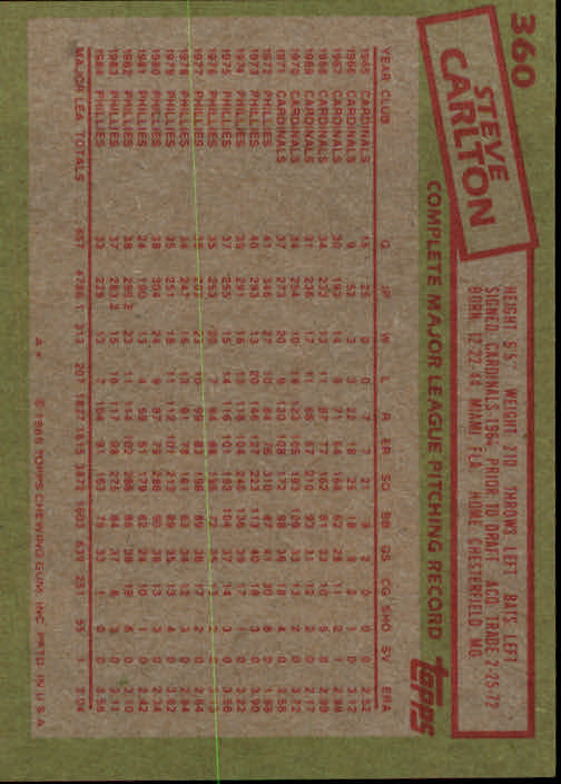 A2629- 1985 Topps Baseball Cards 201-400 +Rookies -You Pick- 15+ FREE US SHIP - Picture 321 of 401