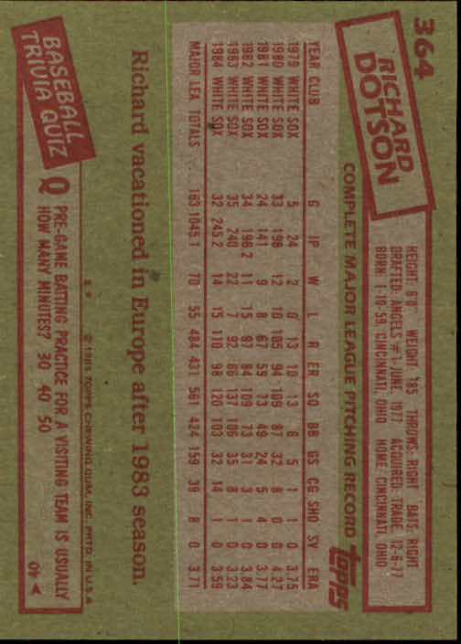 A2629- 1985 Topps Baseball Cards 201-400 +Rookies -You Pick- 15+ FREE US SHIP - Picture 329 of 401