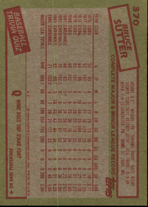 A2629- 1985 Topps Baseball Cards 201-400 +Rookies -You Pick- 15+ FREE US SHIP - Picture 341 of 401