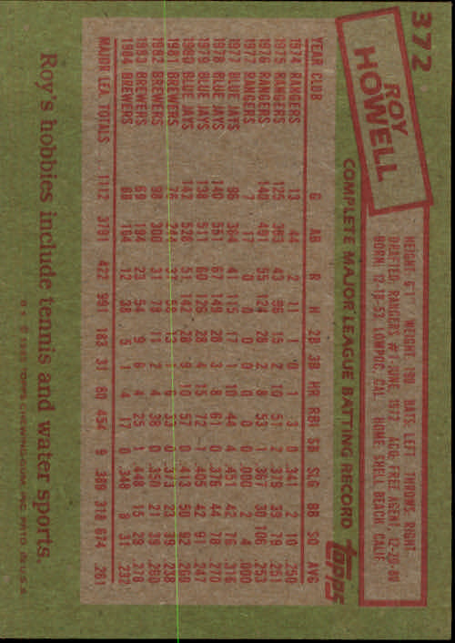A2629- 1985 Topps Baseball Cards 201-400 +Rookies -You Pick- 15+ FREE US SHIP - Picture 345 of 401