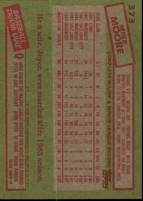 A2629- 1985 Topps Baseball Cards 201-400 +Rookies -You Pick- 15+ FREE US SHIP - Picture 347 of 401