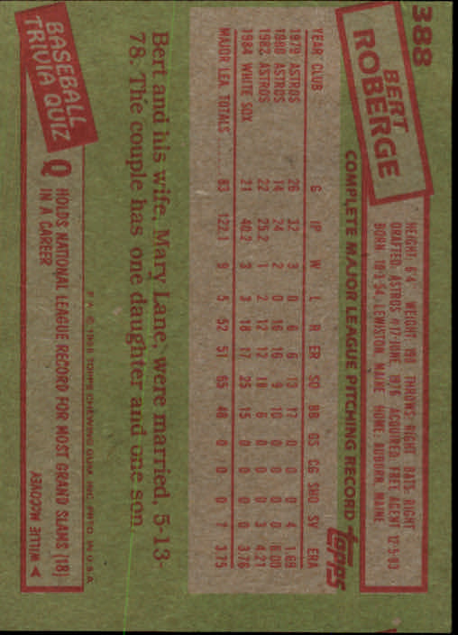 A2629- 1985 Topps Baseball Cards 201-400 +Rookies -You Pick- 15+ FREE US SHIP - Picture 377 of 401