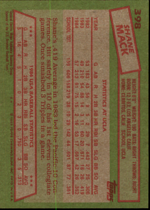 A2629- 1985 Topps Baseball Cards 201-400 +Rookies -You Pick- 15+ FREE US SHIP - Picture 397 of 401