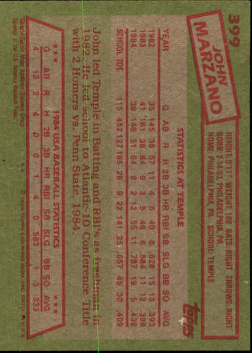 A2629- 1985 Topps Baseball Cards 201-400 +Rookies -You Pick- 15+ FREE US SHIP - Picture 399 of 401