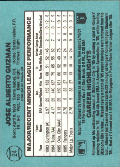 1986 Donruss Rookies Baseball Cards - Picture 42 of 104