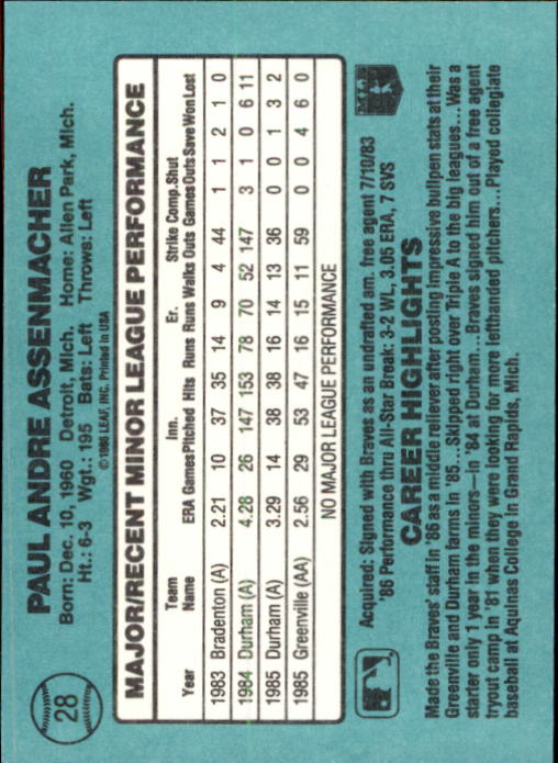 1986 Donruss Rookies Baseball Cards - Picture 50 of 104