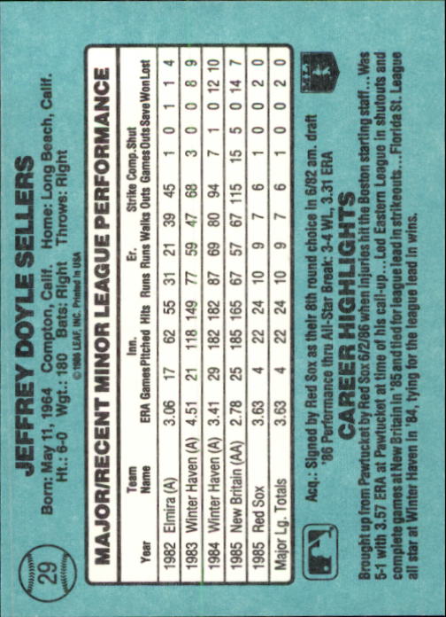 1986 Donruss Rookies Baseball Cards - Picture 52 of 104