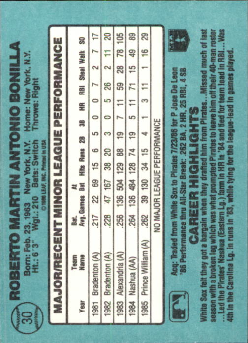 1986 Donruss Rookies Baseball Cards - Picture 54 of 104