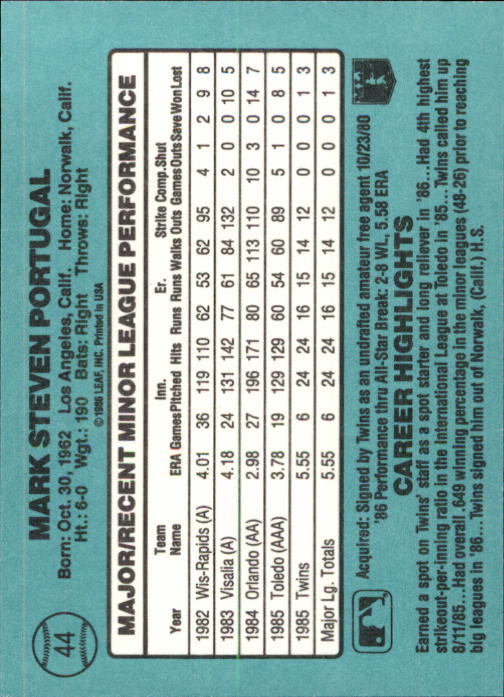 1986 Donruss Rookies Baseball Cards - Picture 80 of 104