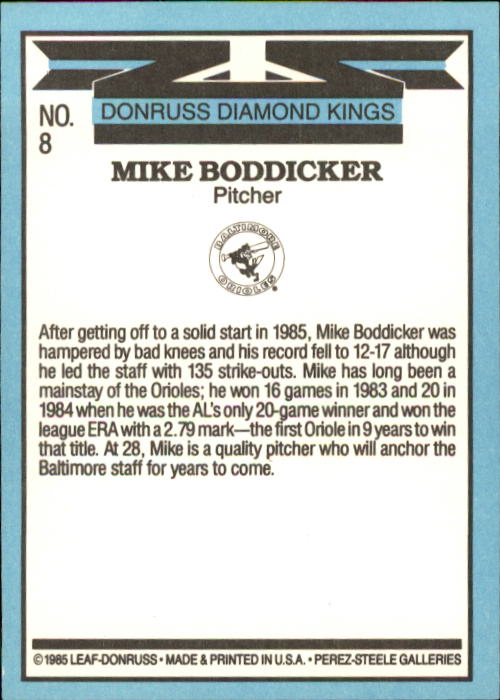 A0356- 1986 Donruss Baseball Cards 1-250 +Rookies -You Pick- 10+ FREE US SHIP - Picture 17 of 499