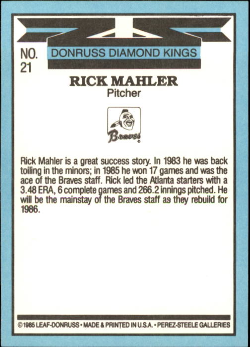 A0356- 1986 Donruss Baseball Cards 1-250 +Rookies -You Pick- 10+ FREE US SHIP - Picture 43 of 499