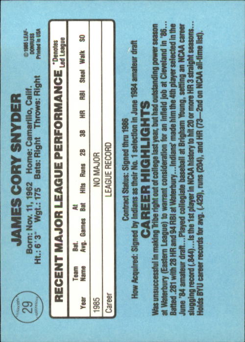 A0356- 1986 Donruss Baseball Cards 1-250 +Rookies -You Pick- 10+ FREE US SHIP - Picture 59 of 499