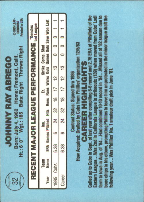 A0356- 1986 Donruss Baseball Cards 1-250 +Rookies -You Pick- 10+ FREE US SHIP - Picture 65 of 499