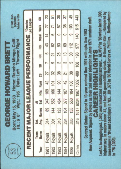A0356- 1986 Donruss Baseball Cards 1-250 +Rookies -You Pick- 10+ FREE US SHIP - Picture 105 of 499
