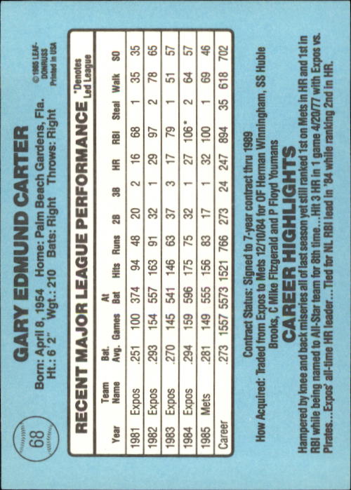 A0356- 1986 Donruss Baseball Cards 1-250 +Rookies -You Pick- 10+ FREE US SHIP - Picture 135 of 499