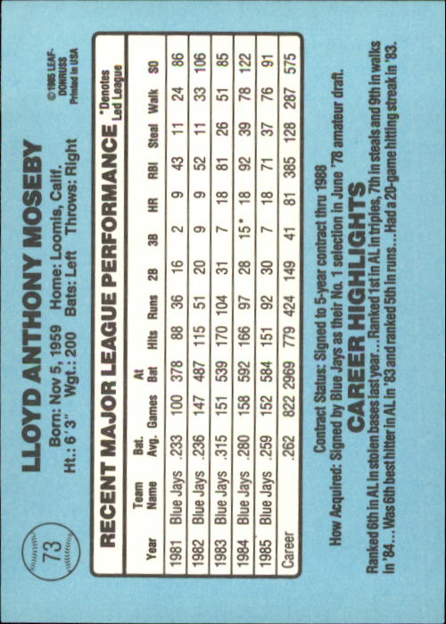 A0356- 1986 Donruss Baseball Cards 1-250 +Rookies -You Pick- 10+ FREE US SHIP - Picture 145 of 499