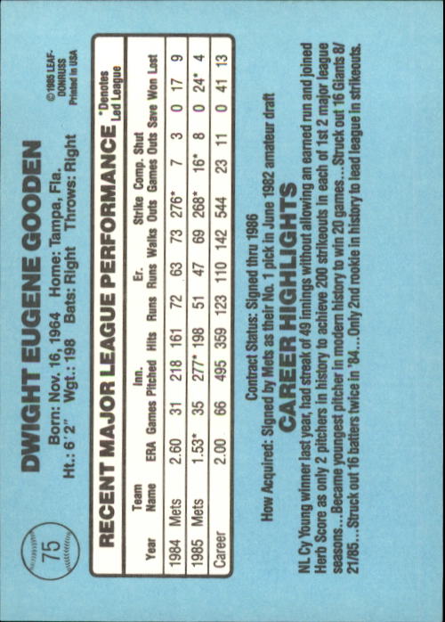 A0356- 1986 Donruss Baseball Cards 1-250 +Rookies -You Pick- 10+ FREE US SHIP - Picture 149 of 499