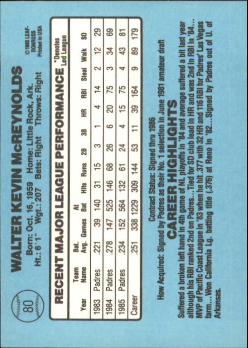 A0356- 1986 Donruss Baseball Cards 1-250 +Rookies -You Pick- 10+ FREE US SHIP - Picture 159 of 499