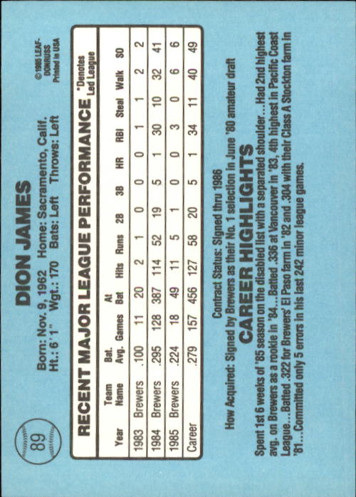 A0356- 1986 Donruss Baseball Cards 1-250 +Rookies -You Pick- 10+ FREE US SHIP - Picture 177 of 499