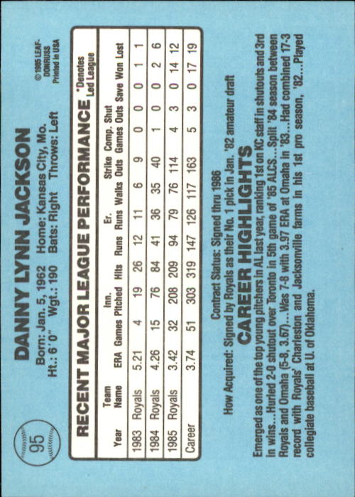 A0356- 1986 Donruss Baseball Cards 1-250 +Rookies -You Pick- 10+ FREE US SHIP - Picture 189 of 499
