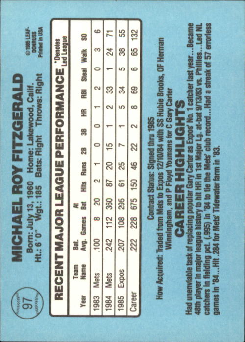 A0356- 1986 Donruss Baseball Cards 1-250 +Rookies -You Pick- 10+ FREE US SHIP - Picture 193 of 499