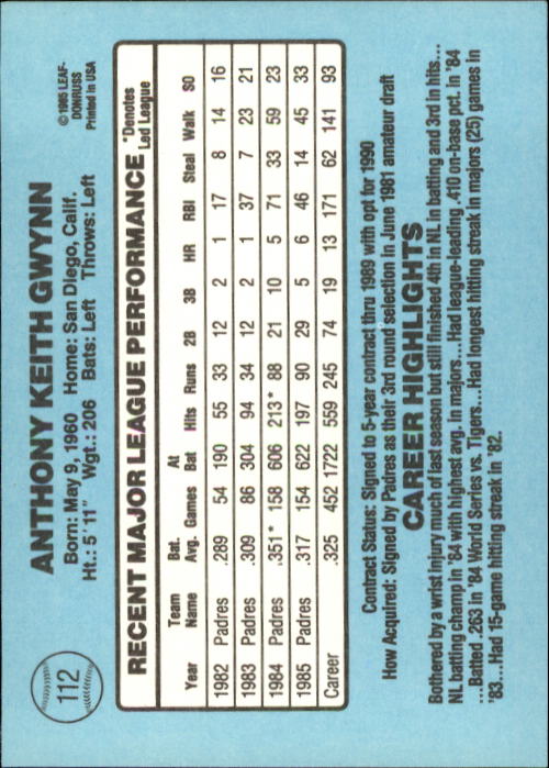 A0356- 1986 Donruss Baseball Cards 1-250 +Rookies -You Pick- 10+ FREE US SHIP - Picture 223 of 499