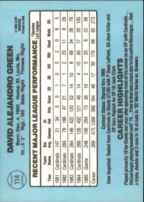 A0356- 1986 Donruss Baseball Cards 1-250 +Rookies -You Pick- 10+ FREE US SHIP - Picture 227 of 499