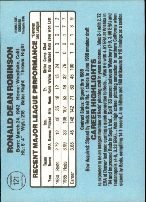 A0356- 1986 Donruss Baseball Cards 1-250 +Rookies -You Pick- 10+ FREE US SHIP - Picture 241 of 499