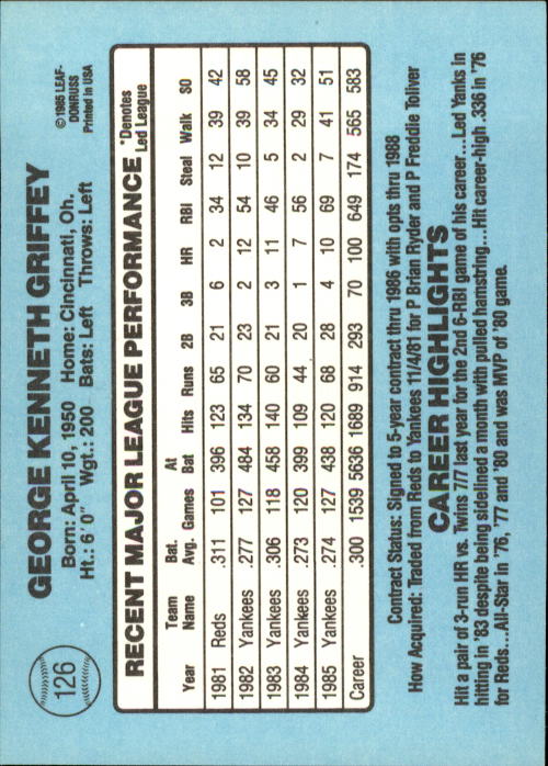 A0356- 1986 Donruss Baseball Cards 1-250 +Rookies -You Pick- 10+ FREE US SHIP - Picture 251 of 499