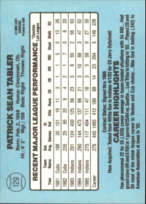 A0356- 1986 Donruss Baseball Cards 1-250 +Rookies -You Pick- 10+ FREE US SHIP - Picture 257 of 499