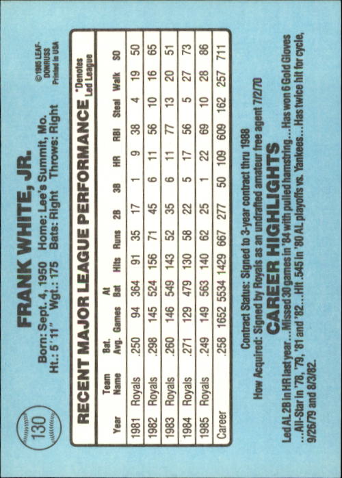 A0356- 1986 Donruss Baseball Cards 1-250 +Rookies -You Pick- 10+ FREE US SHIP - Picture 259 of 499