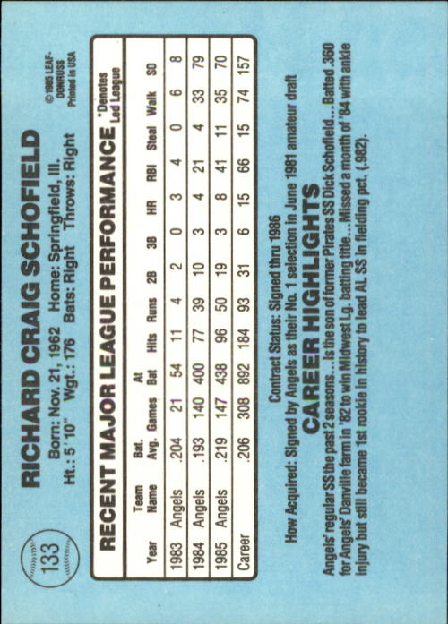 A0356- 1986 Donruss Baseball Cards 1-250 +Rookies -You Pick- 10+ FREE US SHIP - Picture 265 of 499