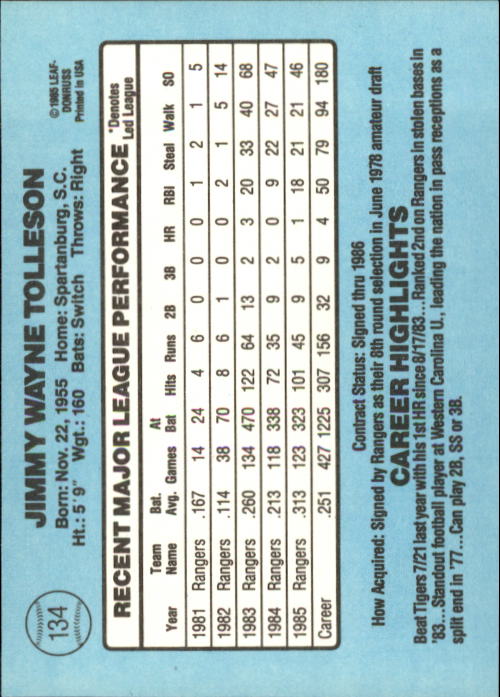 A0356- 1986 Donruss Baseball Cards 1-250 +Rookies -You Pick- 10+ FREE US SHIP - Picture 267 of 499