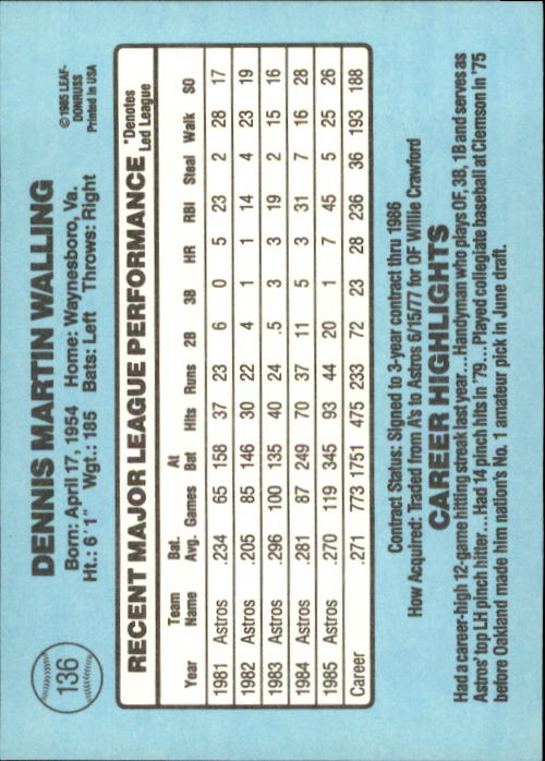 A0356- 1986 Donruss Baseball Cards 1-250 +Rookies -You Pick- 10+ FREE US SHIP - Picture 271 of 499