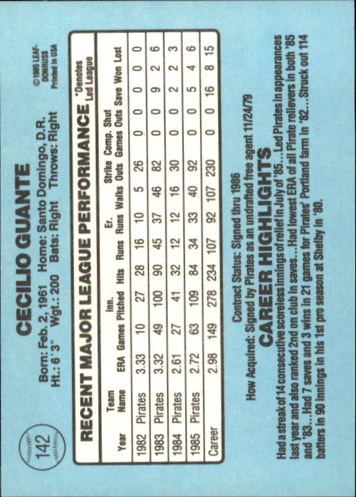 A0356- 1986 Donruss Baseball Cards 1-250 +Rookies -You Pick- 10+ FREE US SHIP - Picture 283 of 499