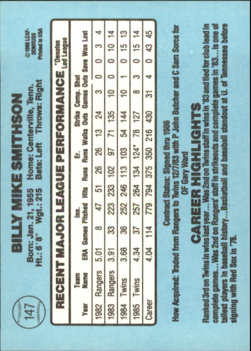 A0356- 1986 Donruss Baseball Cards 1-250 +Rookies -You Pick- 10+ FREE US SHIP - Picture 293 of 499