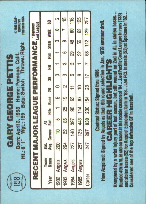 A0356- 1986 Donruss Baseball Cards 1-250 +Rookies -You Pick- 10+ FREE US SHIP - Picture 315 of 499